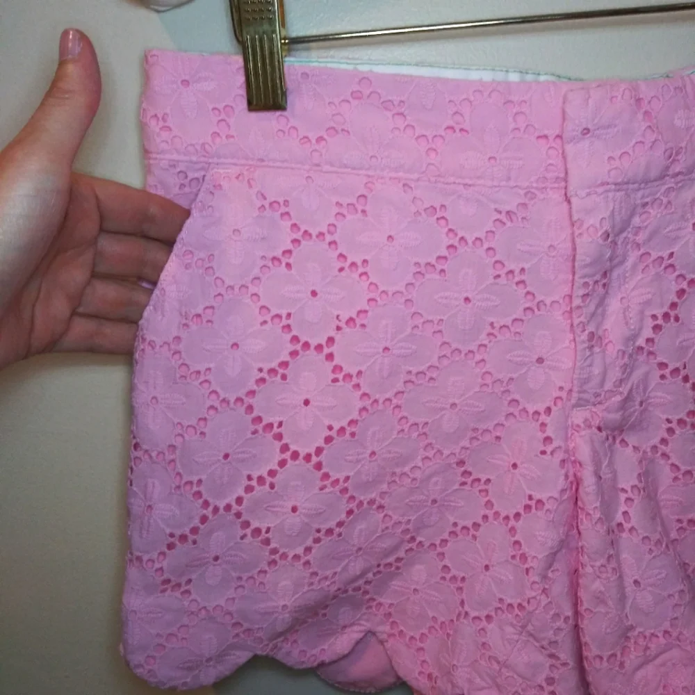 Lilly Pulitzer Pink Barbiecore Eyelet Buttercup Shorts - Picture 3 of 9